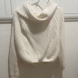 moon & madison Cream Cowl Neck Sweater